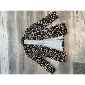 New J. Crew Blazer Suit Jacket Leopard Cheetah Suede size 0 Event Formal Womens